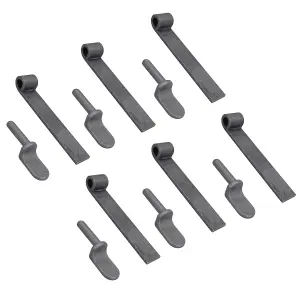 Tailgate Straight Hinge 150 x 30mm + 12.5mm Weld on Gudgeon Pin Self Colour 6pk