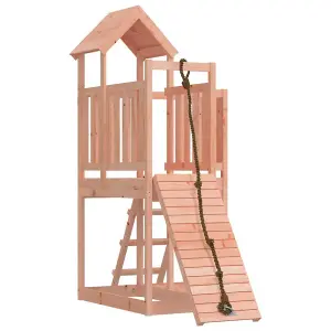 Berkfield Playhouse with Climbing Wall Solid Wood Douglas