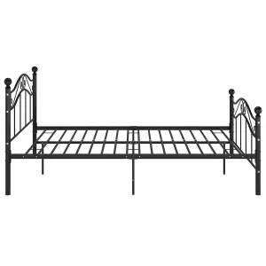 Berkfield Bed Frame Black Metal 120x200 cm