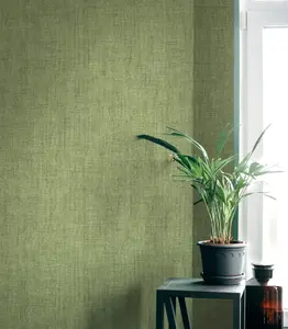 Galerie Structura Rich Green Mesh Textured Wallpaper