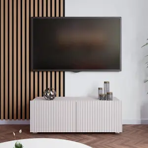 Warm Sophistication with the Kolder TV Cabinet 1000mm x 340mm x 410mm in Elegant Cashmere