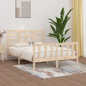 Berkfield Bed Frame Solid Wood 150x200 cm 5FT King Size