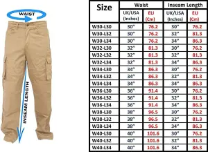 SSS Mens Work Trousers Cargo Multi Pockets Work Pants, Grey, 32in Waist - 30in Leg - Small