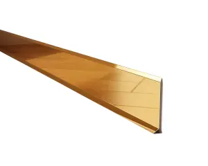 ILCOM Stainless steel Skirting board 80mm x 2700mm - Gold Polished