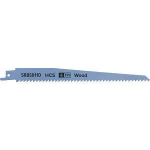 High-Quality 5 Pack 200mm HCS Reciprocating Saw Blades - Perfect for Wood Cutting