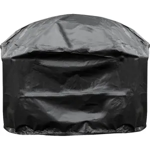 Durable Outdoor Fire Pit Cover for ys12101 - Black PVC, Water Resistant 880mm x 460mm