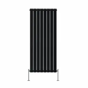 Rinse Bathrooms Vertical Radiators 1600x544mm Flat Panel Column Designer Radiator Black Double Radiators Central Heating