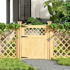 Garden Wood Gate Rhombus with Latch and Hardware Kit, 120 cm x 90 cm