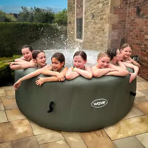 Wave Atlantic, 6-Person Inflatable Hot Tub, Integrated Heater, Sage