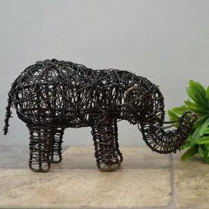 Flen Elephant Animals Weather Resistant Ceramic / Porcelain Garden Statue