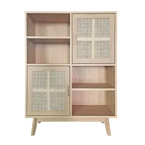 Java Bookcase, Natural Oak, W90xD35xH120cm