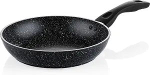 Westinghouse Non Stick Frying Pan - 26 cm Fry Pan Black Marble