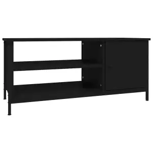 Berkfield TV Cabinet Black 100x40x45 cm Engineered Wood