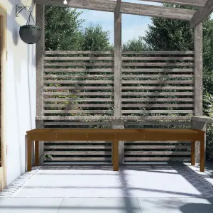 Berkfield 2-Seater Garden Bench Honey Brown 203.5x44x45 cm Solid Wood Pine