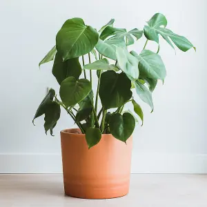 House Plants, Swiss Cheese Plants, Monstera deliciosa, Set of Six, Tropical Indoor Plants in 6cm Pots, For Home, Office or Living