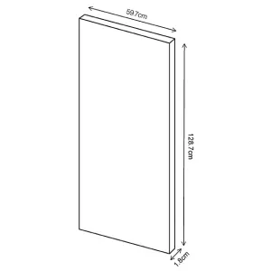 Premium Kitchens Ethos Matt red Modern Tall larder Cabinet door (W)600mm (H)1467mm (T)18mm