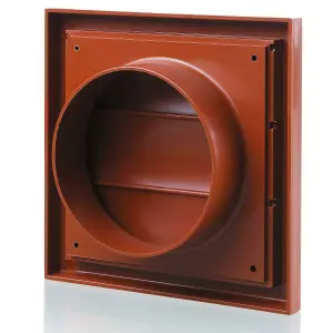 Plastic Gravity Shutter - 150mm - Terracotta