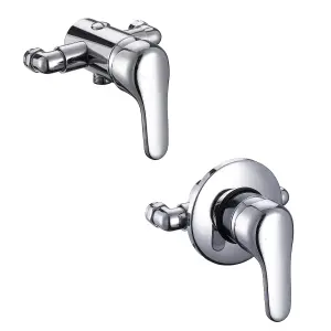 Chrome Single Lever Shower Mixer Valve Exposed or Concealed -135 - 160mm Centres