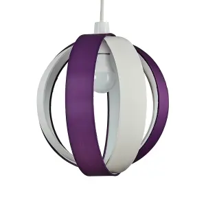 ValueLights J90 Purple Ceiling Pendant Shade and E27 GLS LED 10W Warm White 3000K Bulb