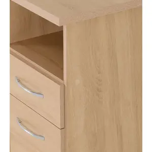 Cascio 2 Drawer Bedside Table Sonoma Oak Effect