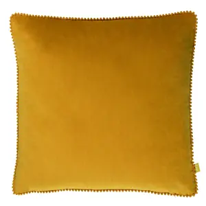 furn. Cosmo Velvet Pom-Pom Feather Rich Cushion