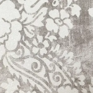 GoodHome Vay Grey Damask Mica effect Textured Wallpaper