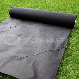 3m x 50m Non Woven Garden Boarder Weed Control Fabric + 50 Pegs