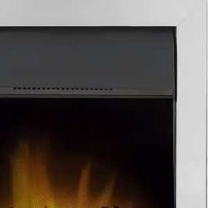 Adam Eclipse Electric Fire in Chrome with Remote Control