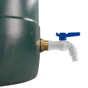 Water Butt Replacement Tap BRASS Metal Lever UK Bib Outlet Barb Quick Hosepipes  PVC Garden tap 1"