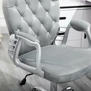 Wadkins Velvet Executive Chair Grey