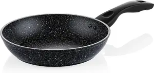 Westinghouse Non Stick Frying Pan - 24 cm Fry Pan Black Marble