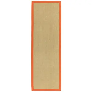 Orange Bordered Plain Modern Easy to clean Rug for Dining Room Bed Room and Living Room-160cm X 230cm