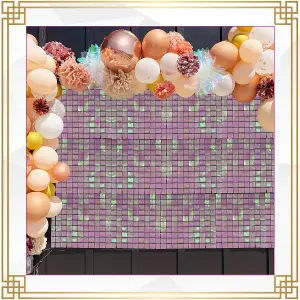 Iridescent Shimmer Sequin Wall Panels Backdrop, 30cm x 30cm