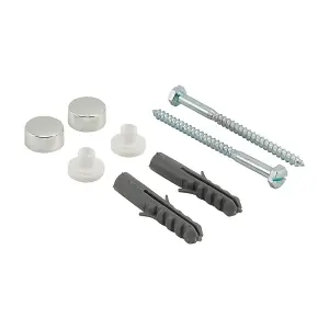 Timco - Pan / Bidet Fixing Kit - Chrome (Size Pan Kit - 2 Pieces)