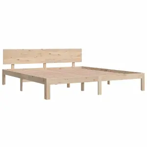 Berkfield Bed Frame Solid Wood 180x200 cm Super King Size