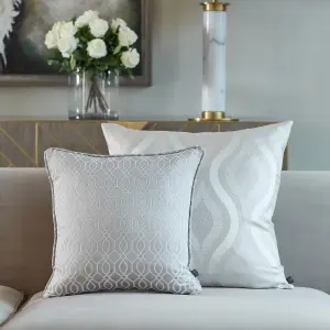 Prestigious Textiles Skyscraper Geometric Jacquard Feather Filled Cushion