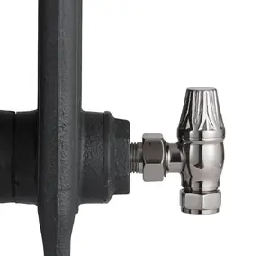 Arroll UK18 Black Angled Thermostatic Radiator valve