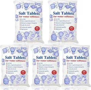 25 Kg Salt Tablets | Water Softener | Food Grade | Compatible To All Water Softner Machines ,Genuine British Salt Tablet, Tablet Salt Of Premium