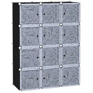 HOMCOM DIY Wardrobe Portable Interlocking Plastic Modular Closet Cube Organiser