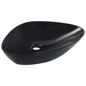 Berkfield Wash Basin 58.5x39x14 cm Ceramic Black