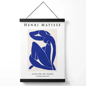 Matisse Nude Blue and Cream Exhibition Medium Poster with Black Hanger