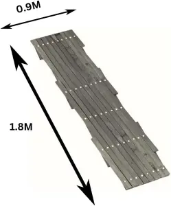 Slate Grey 1.8m x 0.9m Heavy Duty Plant Support Wooden Expanding Trellis for Climbing Plants Garden Decoration