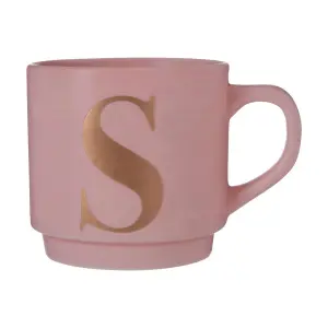 Maison by Premier Signet Pink S Letter Mug