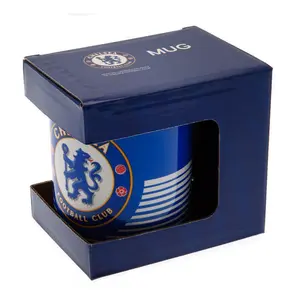 Chelsea FC Lines Mug Blue/White (One Size)