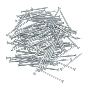 2mm x 40mm Round Headed Wire nails For Concrete Brick Wood 110pc Zinc Plated