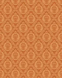 Bobbi Beck eco-friendly orange baroque monkey wallpaper