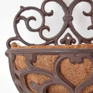 Homescapes Cast Iron Hayrack Wall Mounted Hanging Basket