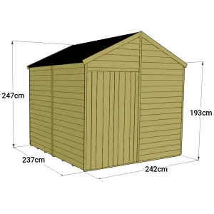 Store More Tongue and Groove Apex Shed - 8x8 Windowless