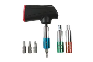 Laser Tools 7848 T Handle Pre Set Torque Bit Driver 1/4" Magnetic + 4 Bit Set