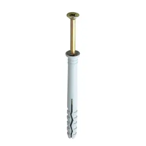 Securfix Hammer-In Fixings (Pack of 10) Gold/White (100mm x 10mm)